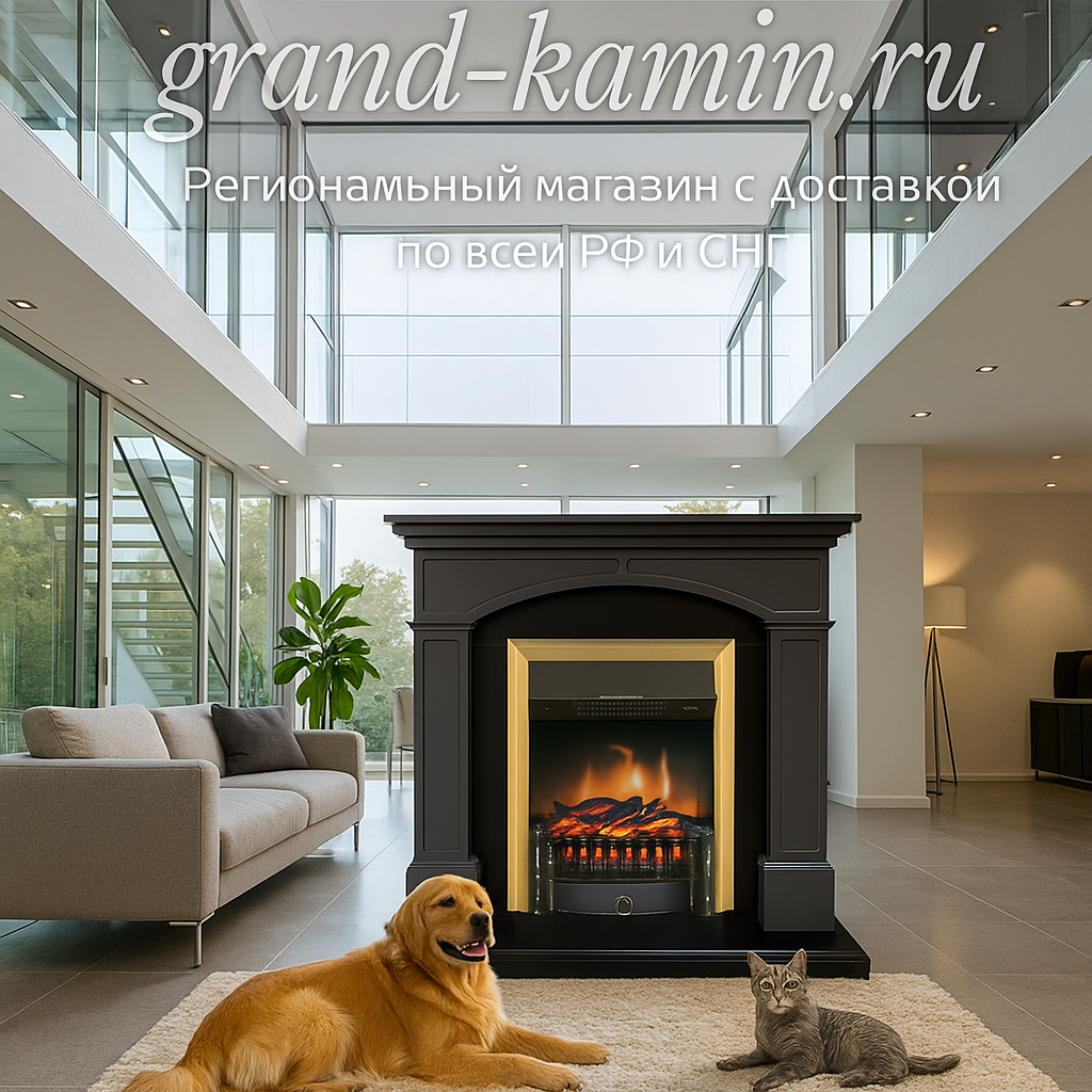    Выберите стильный каминокомплект Langford с очагом Fobos FX Brass для вашей уюта и тепла! Kamin