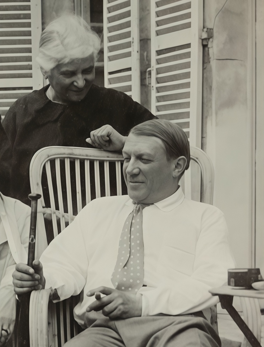 На фото: Пабло Пикассо с матерью