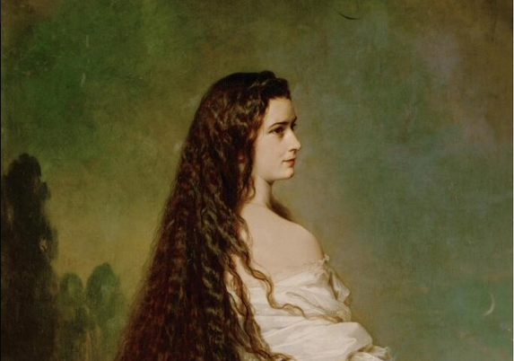 Франц Ксавьер Винтерхальтер. "Портрет Елизаветы Баварской", фрагмент картины