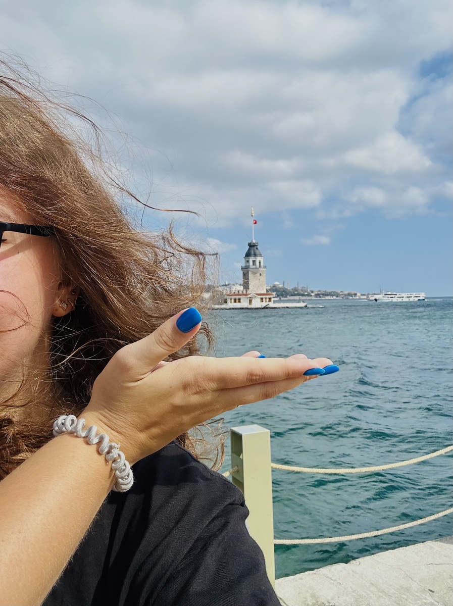 Я и Девичья башня. Вид из Ускюдара, Стамбул. 