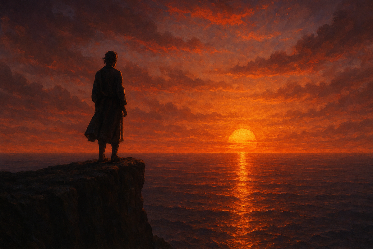 Дорога света на водной глади становится все шире и словно приглашает меня отправиться в путь.