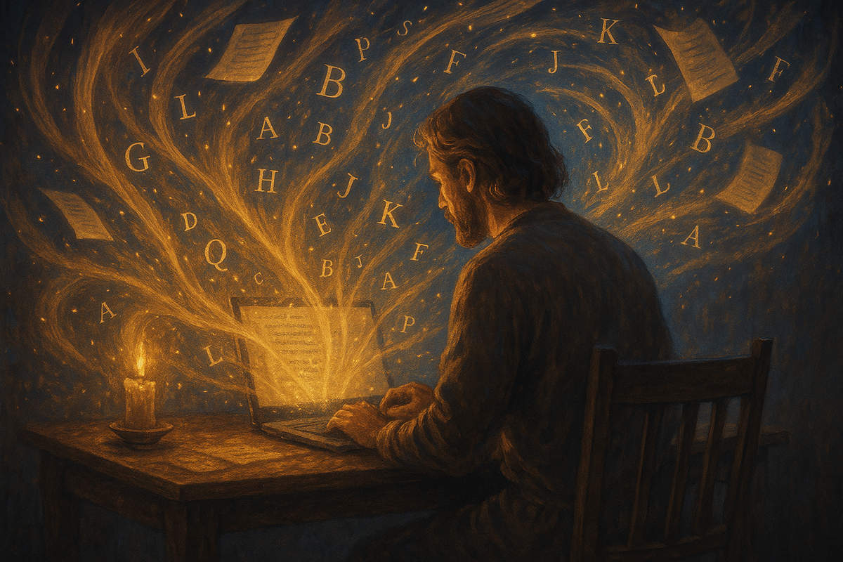 Или кто-то просто зажег меня подобно свече и водил мои мысли по пергаменту монитора, как пишут карандашом по бумаге, а я всего лишь читал то, что пишу? 