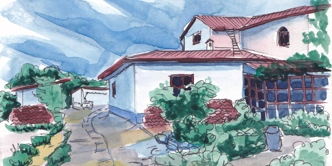 Дом-музей Елены Нагаевской и Александра Ромма в акварели