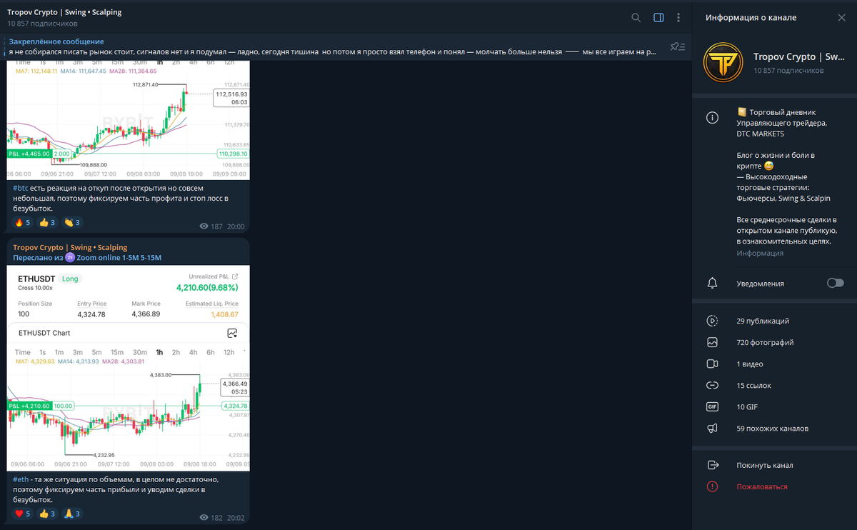 Телеграмм-канал мошенника