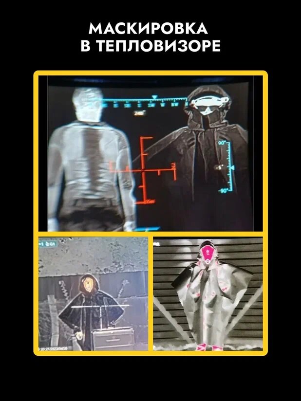 Пример маскировочных костюмов от тепловизора 