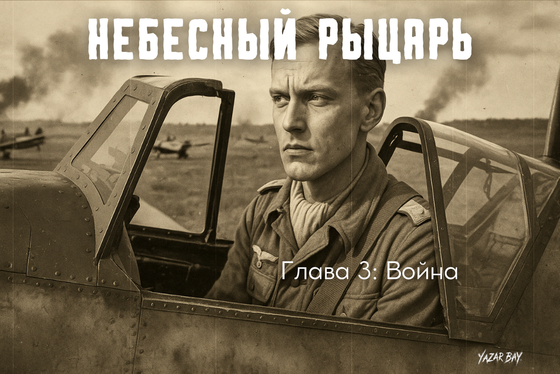Немецкий ас Дитер Фогель в кабине своего «Мессершмитта» после первого боевого вылета 22 июня 1941 года ©Язар Бай.