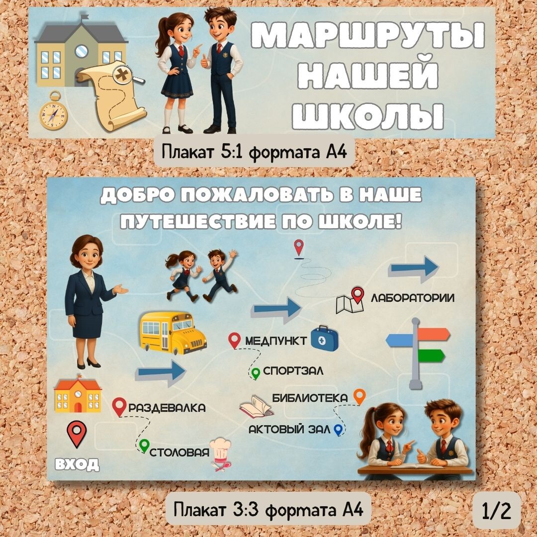 Источник: https://infourok.ru/magazin-materialov/oformlenie-uroka-marshruty-nashej-shkoly-ya-ty-on-ona-vmeste-celaya-strana-1105983