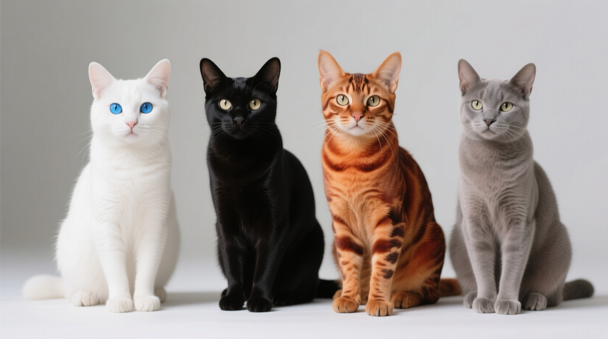 анатолийская кошка окрасы, белая анатолийская кошка, черная анатолийская кошка