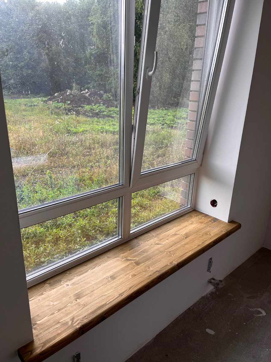 Подоконник из мебельного щита своими руками!