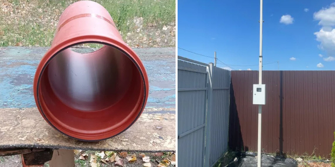 Столбы для забора из труб канализации: быстро и без пучения на 50 лет