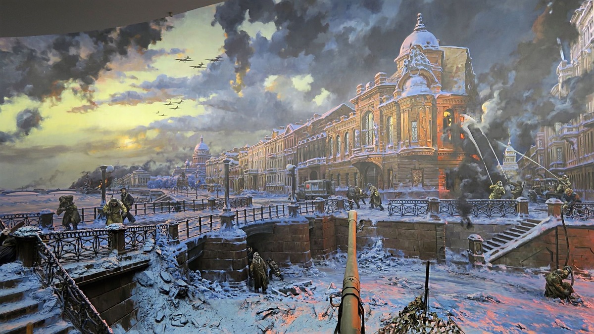 Диорама "Блокада Ленинграда" (фрагмент). Автор Евгений Корнеев. Музей Победы, г. Москва
