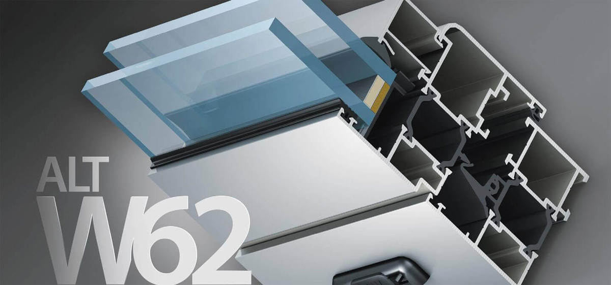 Оконный профиль ALUTECH W62 и W72