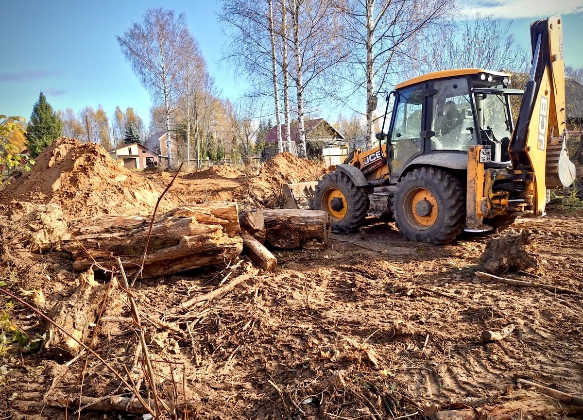Фото того года, когда выравнивали участок 
