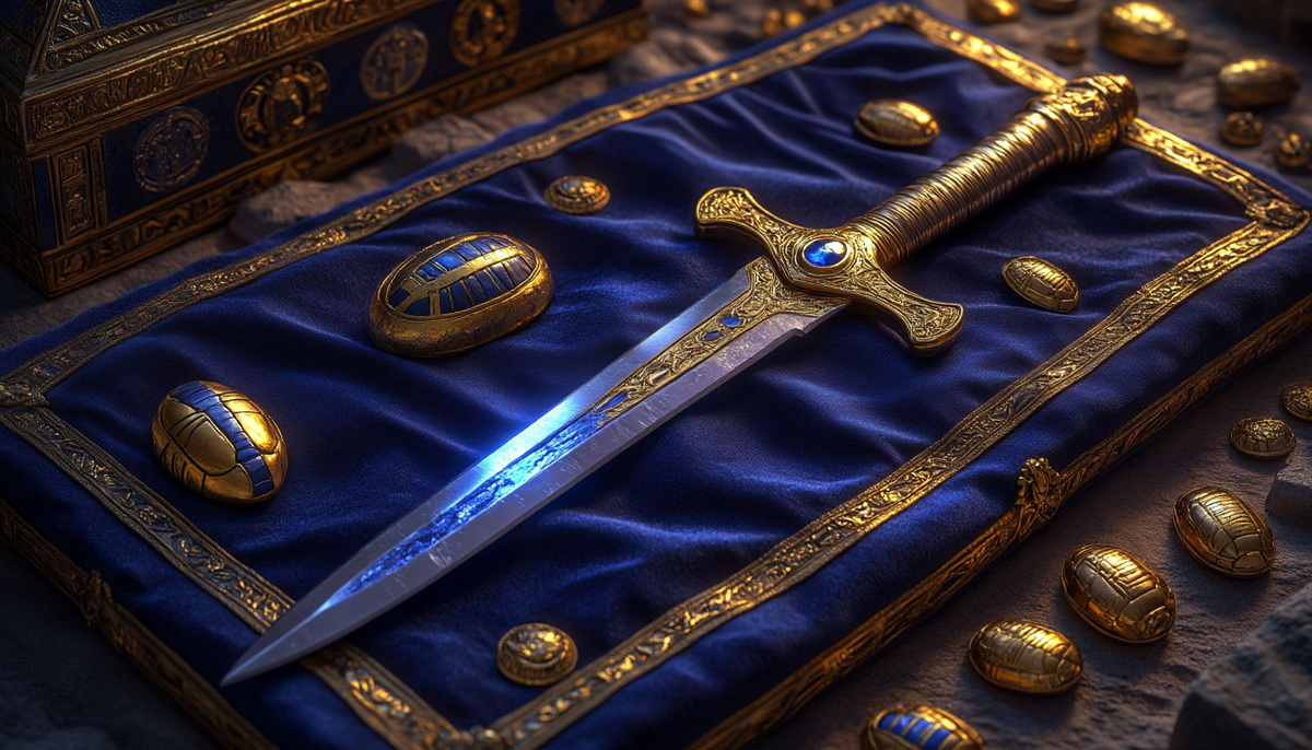 Кинжал из гробницы Тутанхамона по версии ИИ