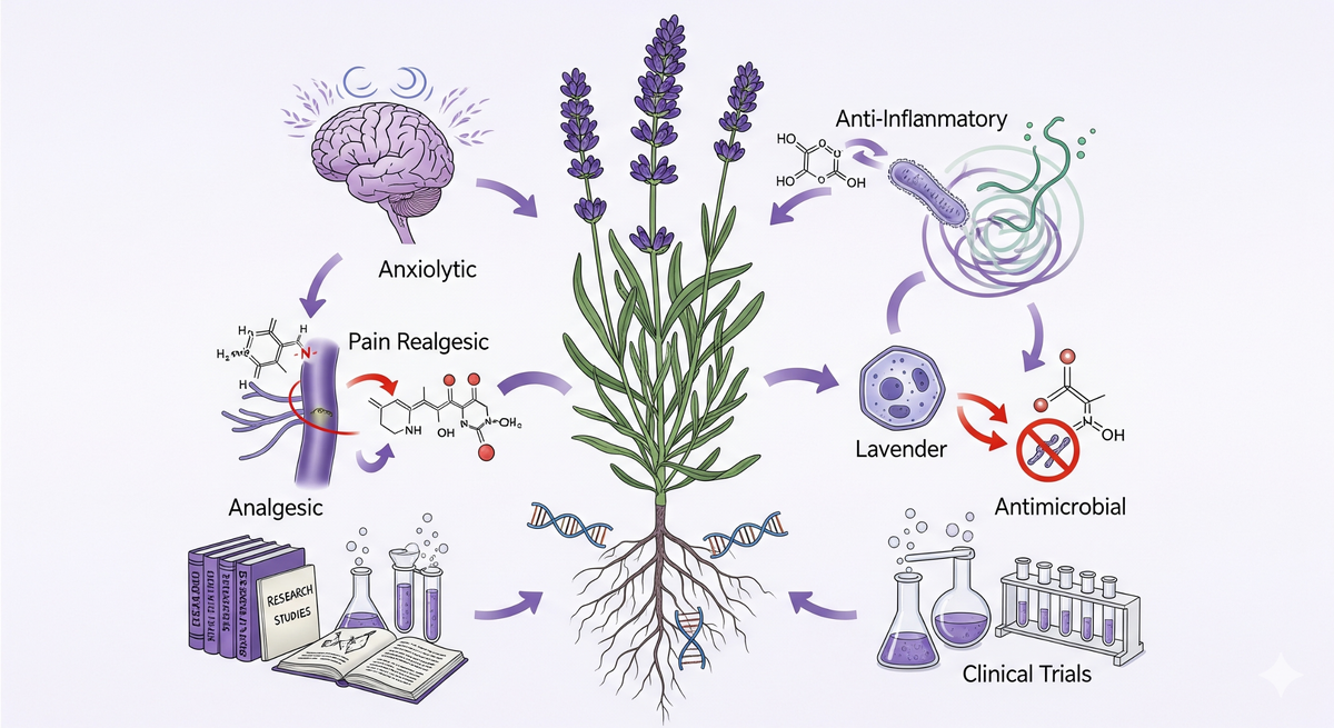 Научный обзор терапевтических свойств эфирного масла лаванды: механизмы действия и доказательная база