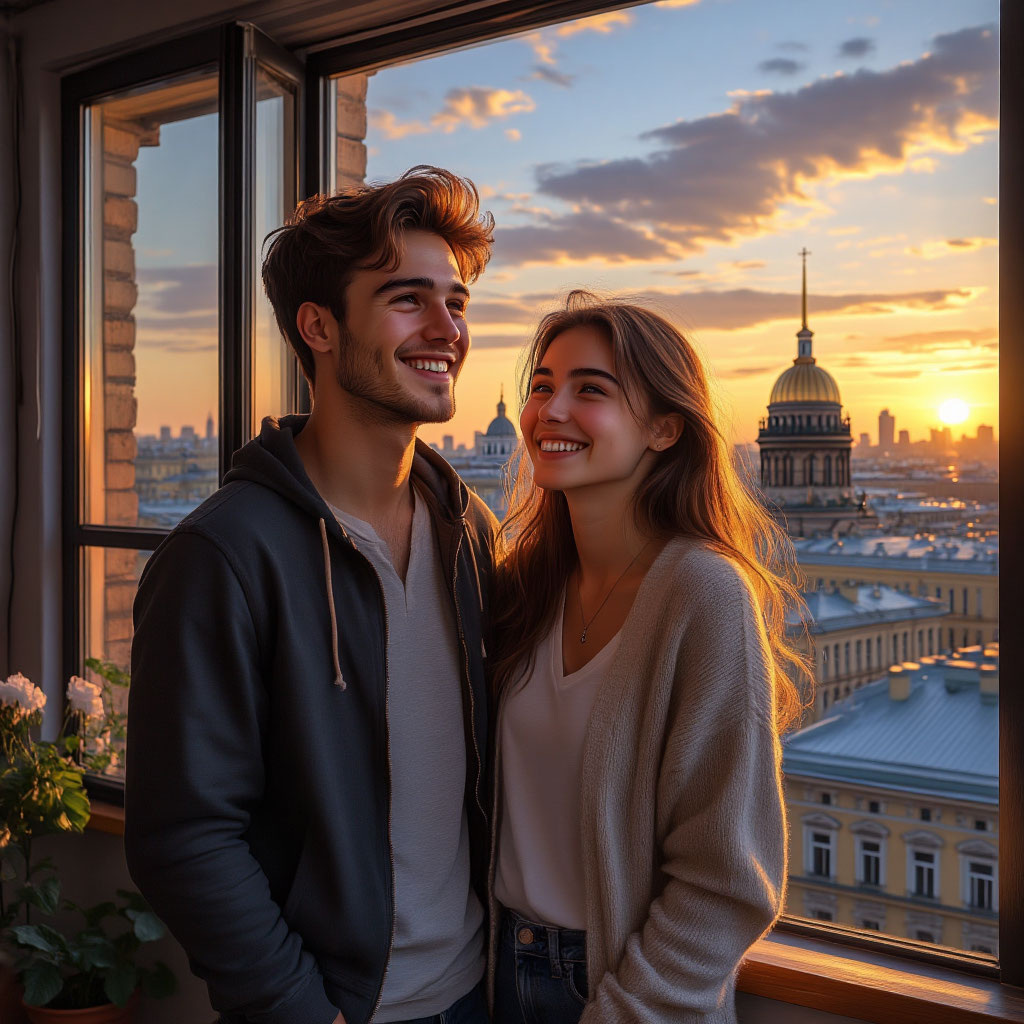 Молодая пара купила кв в Санкт-Петербурге