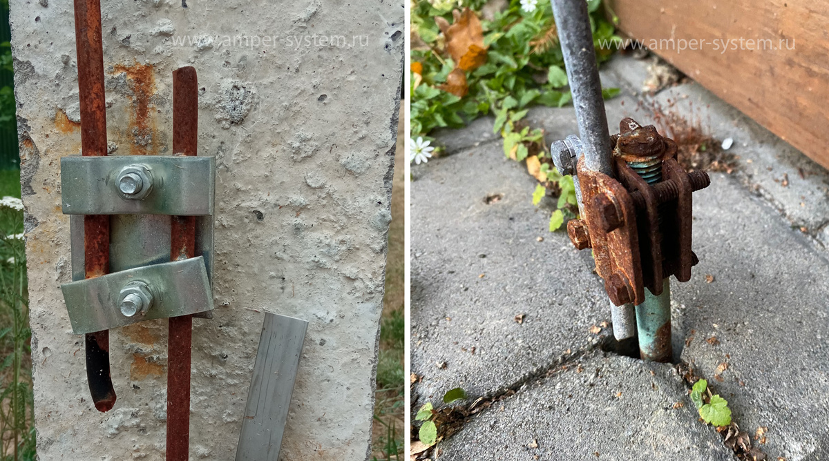 Некачественные материалы приводят к быстрой коррозии системы молниезащиты и заземления 