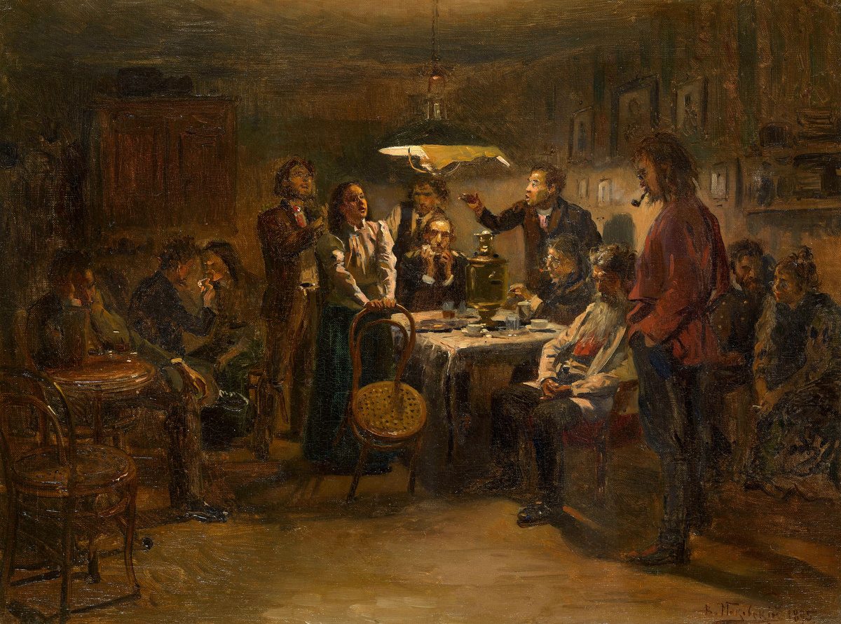 картина Владимира Маковского «Вечеринка» (1875-1897)