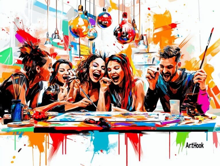    Художник на Новый год корпоратив: как создать незабываемую арт-вечеринку и укрепить командный дух Art-Hook.Ru
