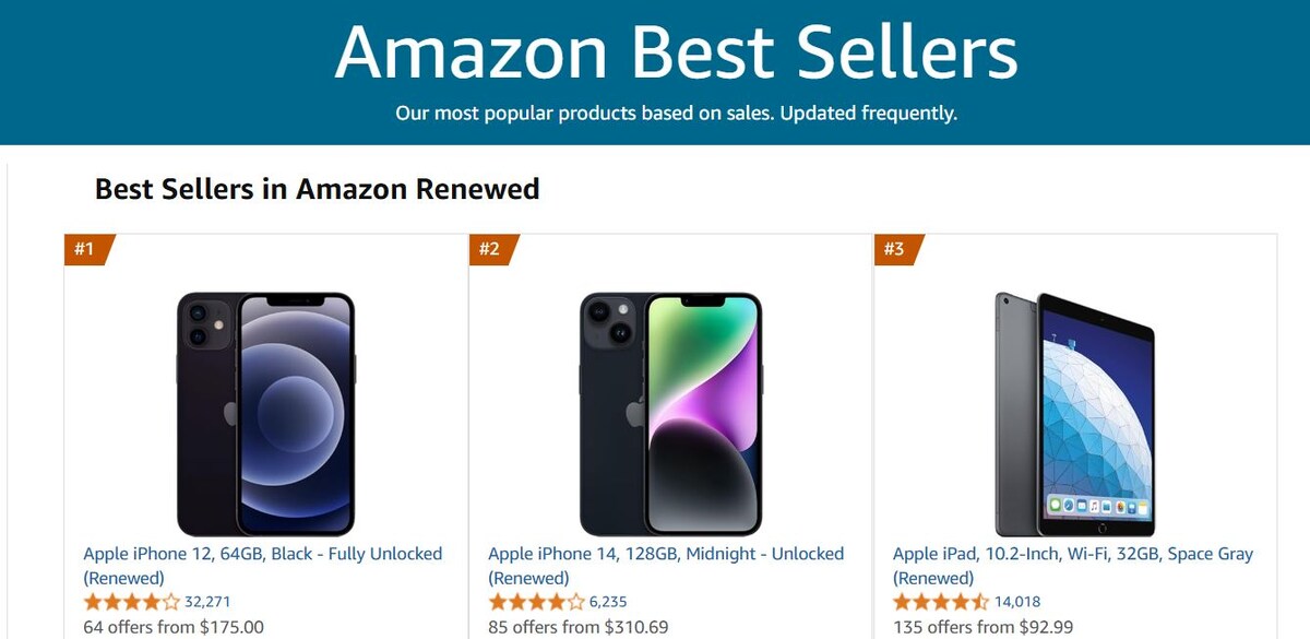 amazon.com📷Продажа восстановленных iPhone на сайте Amazon Renewed