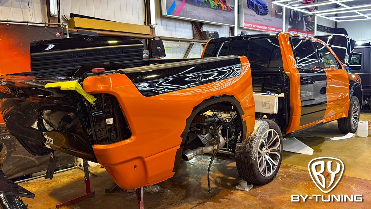 DODGE RAM 1500 TUNGSTEN - оклейка автомобиля цветной виниловой пленкой Oracal 970 | BY-TUNING Москва