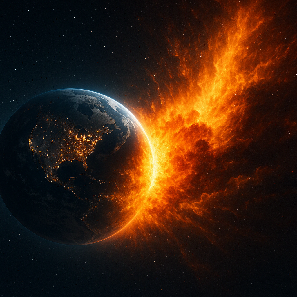 Представьте взрывную волну, сжигающую ту сторону планеты что повернута к солнцу