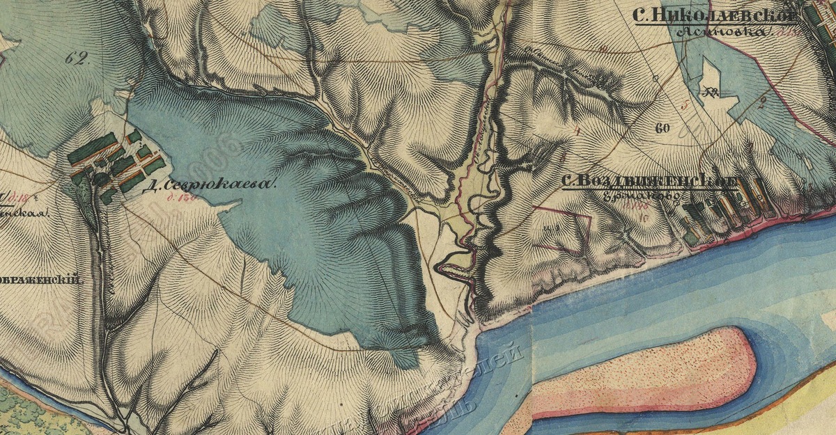 На карте 1860 года Лбище не отмечено