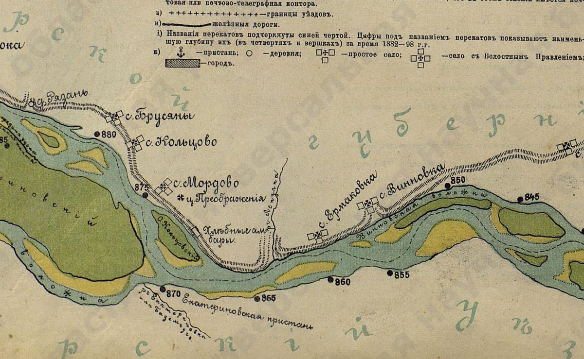На карте Волги 1898 года Лбище тоже нет