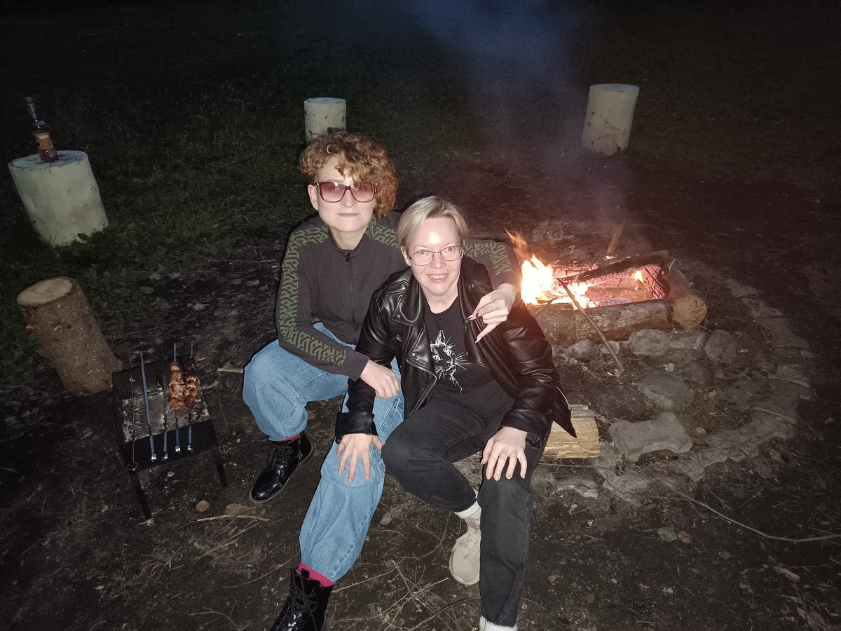 Лена и автор канала