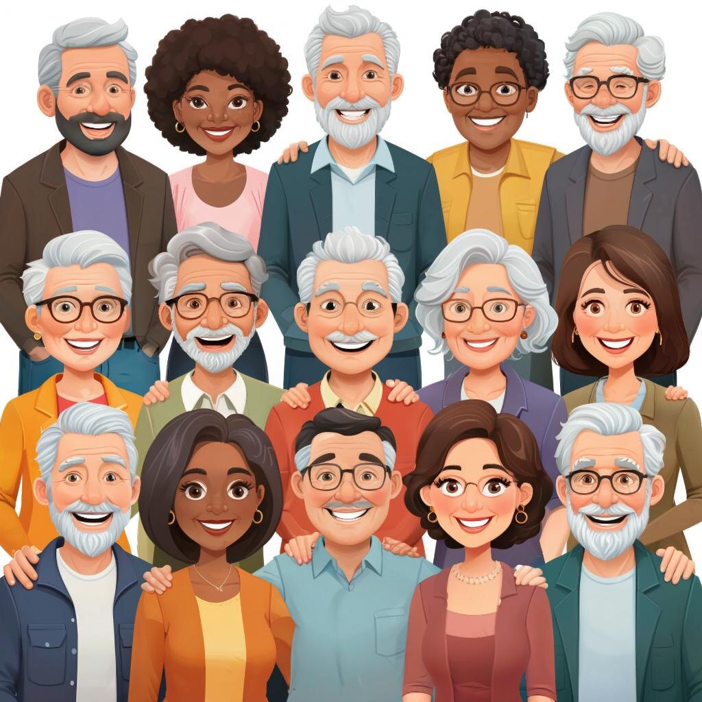 Так нейросеть видит героев статьи - тех, кто хочет активно жить в 50. Забавно)