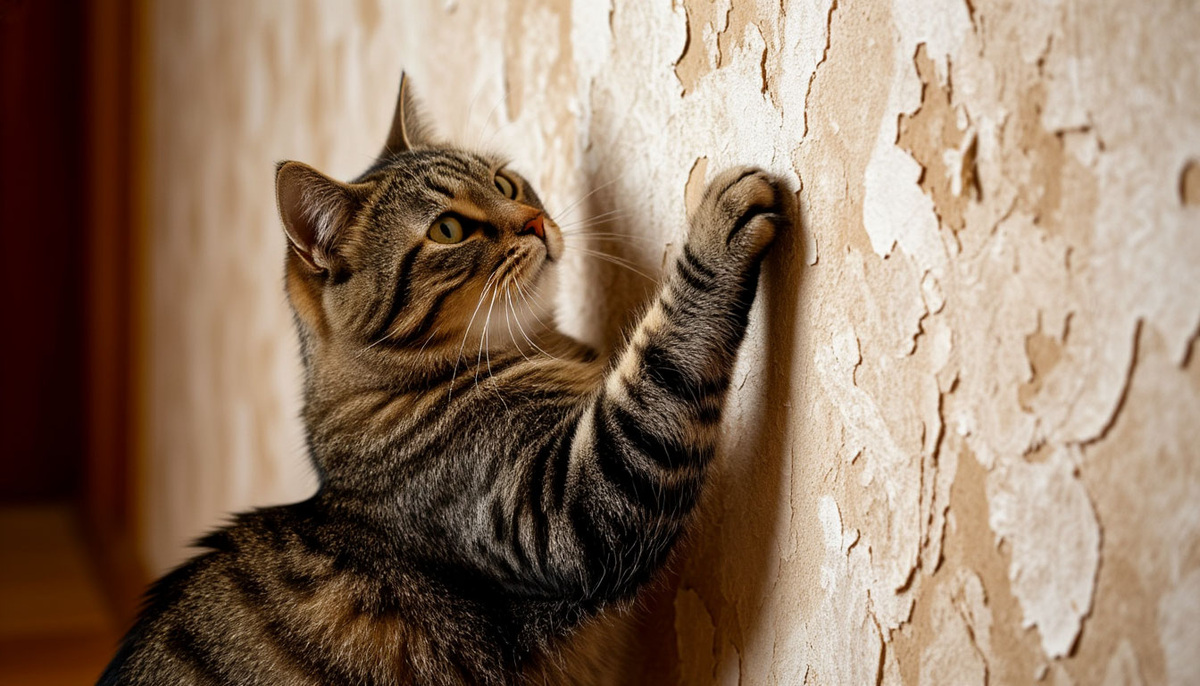    Как мягко отучить кошку драть обои: лучшие методы без наказаний