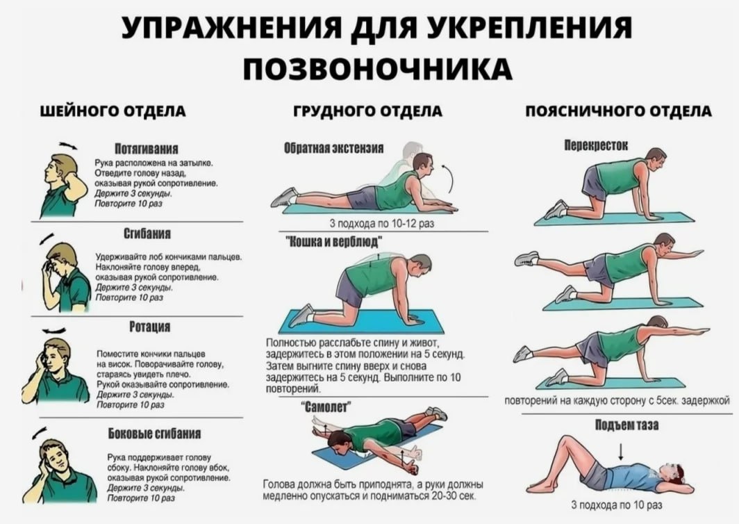 5 простых упражнений для позвоночника дома