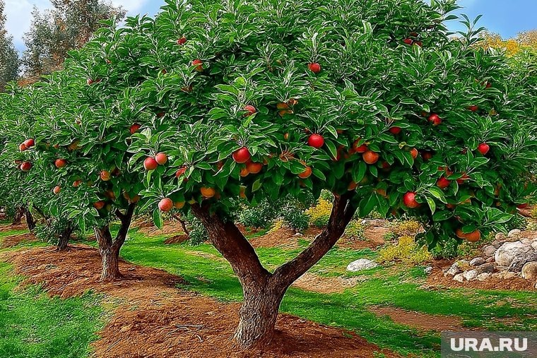     Обрезка деревьев поможет защитить яблоню от болезней и сделает урожай вкуснее Создано в Midjourney © URA.RU