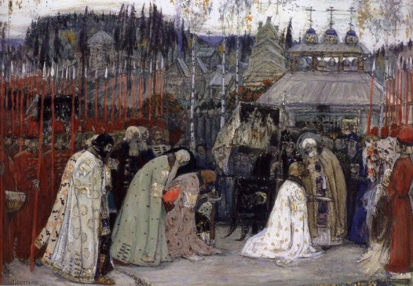 Благословение Сергием Радонежским Дмитрия Донского на Куликовскую битву