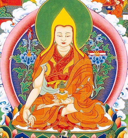 (источник изображения Дже Цонгкапы: https://ru.pinterest.com/amaru_ryo/lama-tsongkhapa/)
