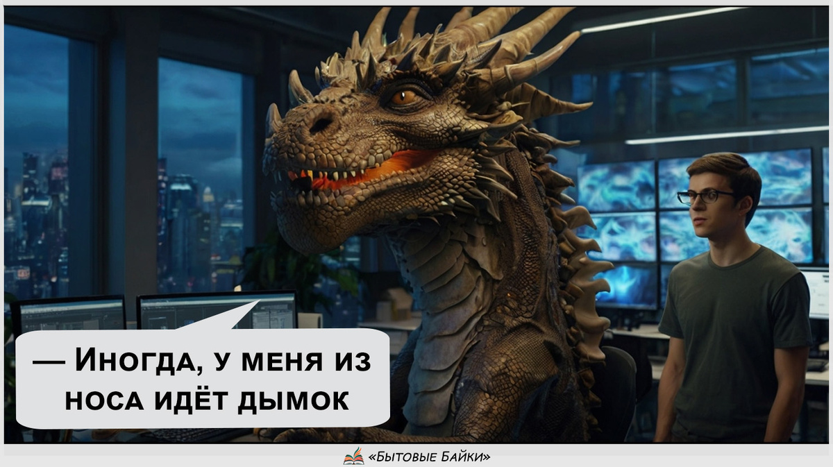 Что происходит, когда на работу устраиваются боги и драконы - Рассказ