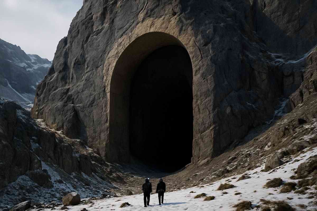 Таинственный проем в горах Казахстана