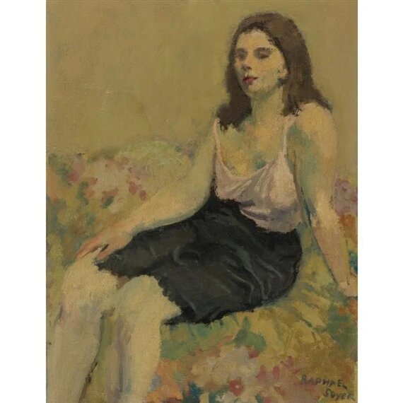 Рафаэль Сойер, "Портрет сидящей женщины"