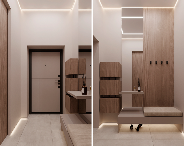 Эскизный дизайн - проект квартиры. Студия Интерьеров Ольги Филипповой.