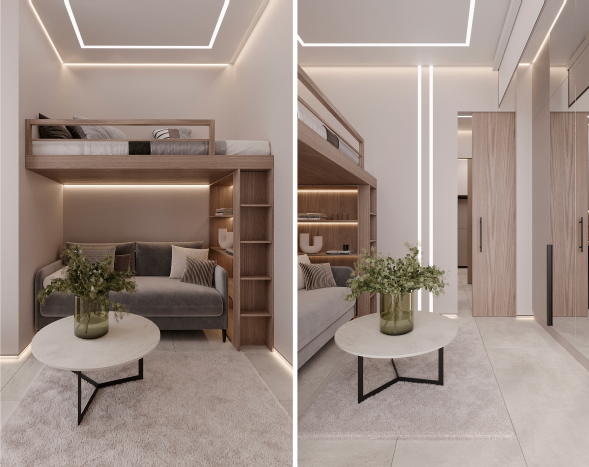 Эскизный дизайн - проект квартиры. Студия Интерьеров Ольги Филипповой.