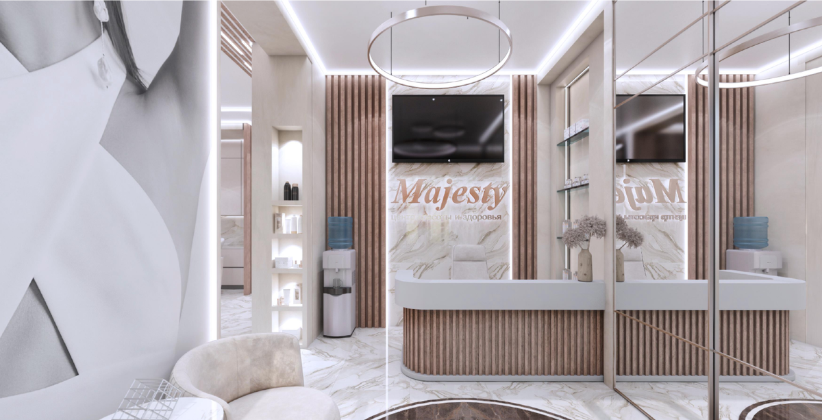 Эскизный дизайн - проект. Центр красоты и здоровья. Студия Интерьеров Ольги Филипповой.