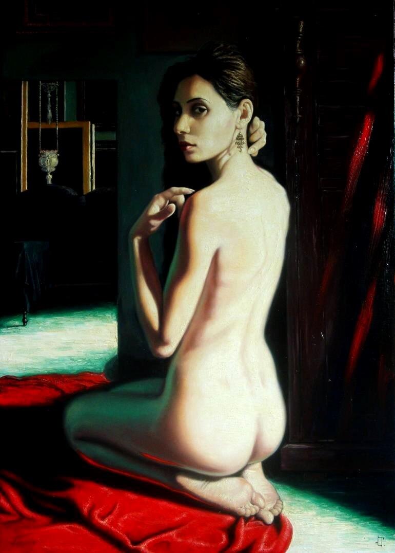 © Мгер Эвоян (Mher Evoyan). Модель. Холст, масло.