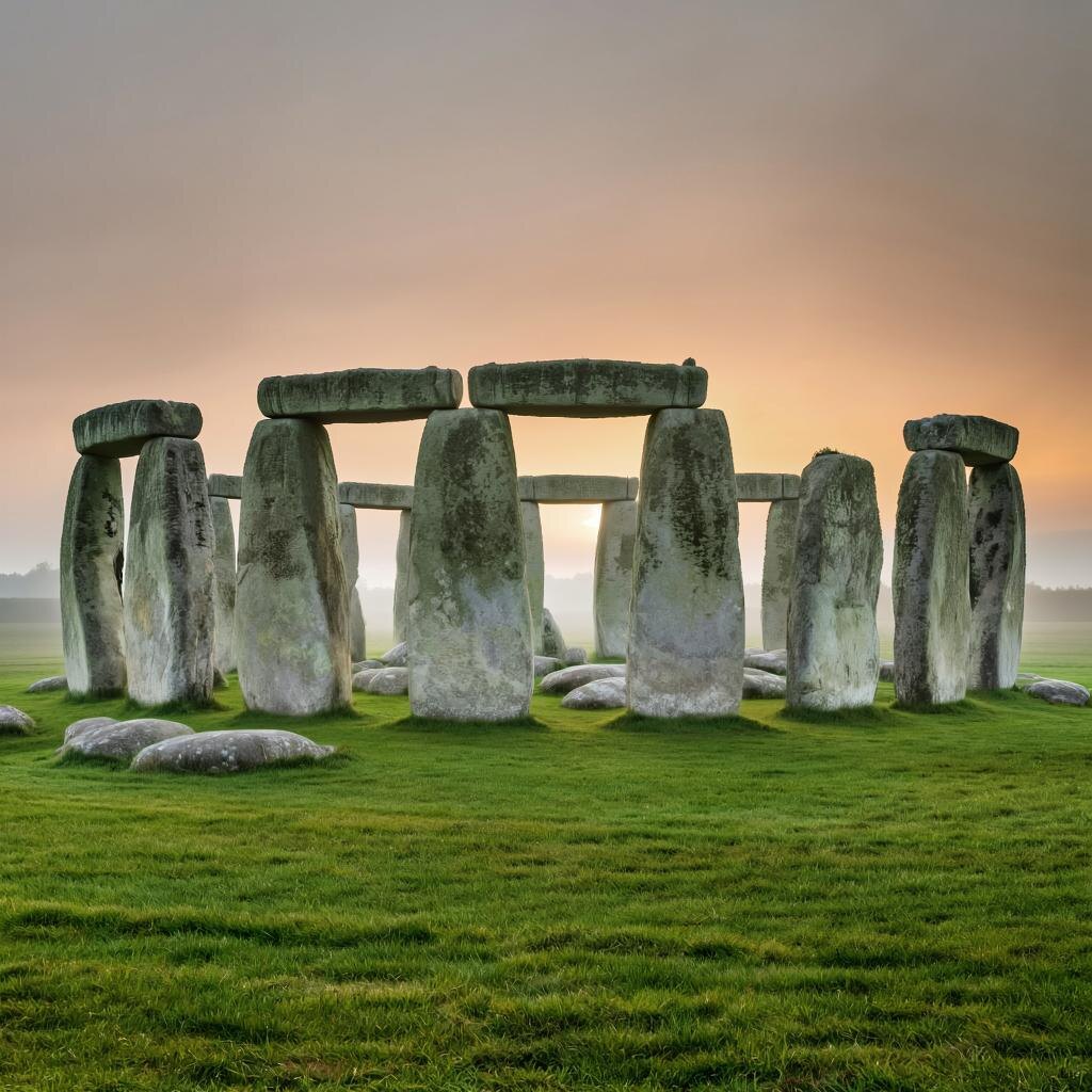 Стоунхэндж на закате 