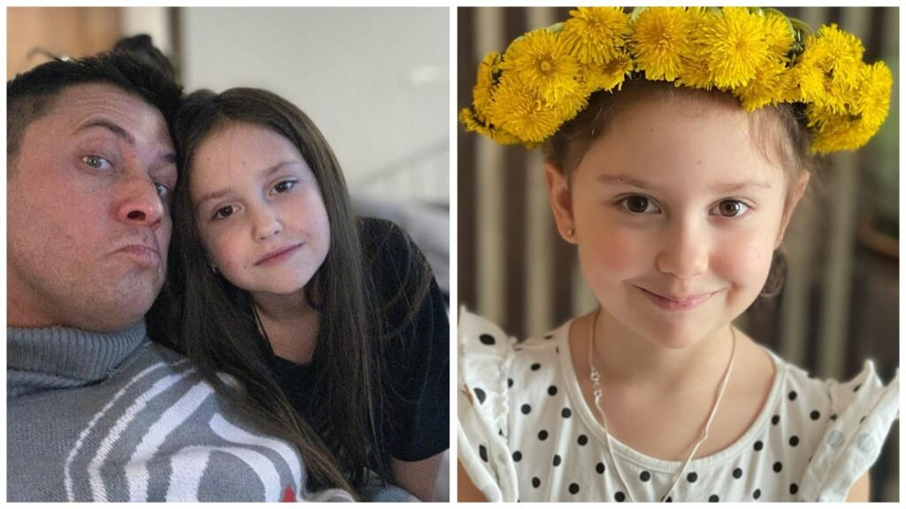 Мия с папой Прилучным Павлом