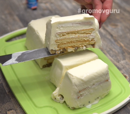 Торт без выпечки из 3 ингредиентов: вкус детства за одну ночь