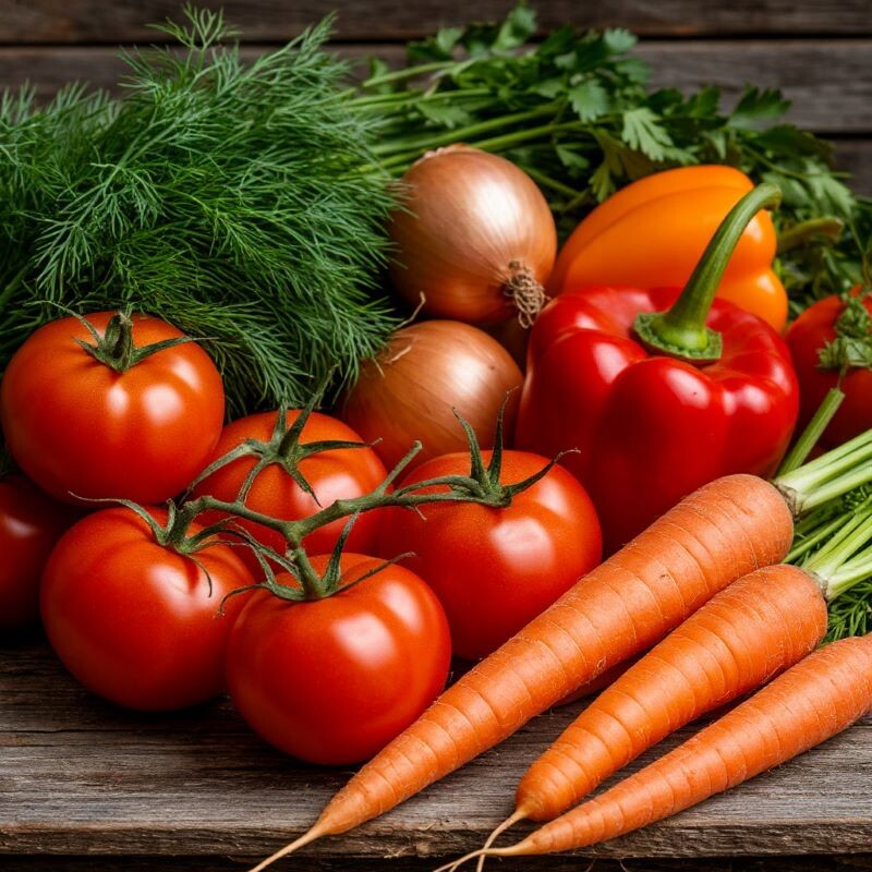 овощная заправка для супов на зиму без варки из помидор, моркови, лука, перца