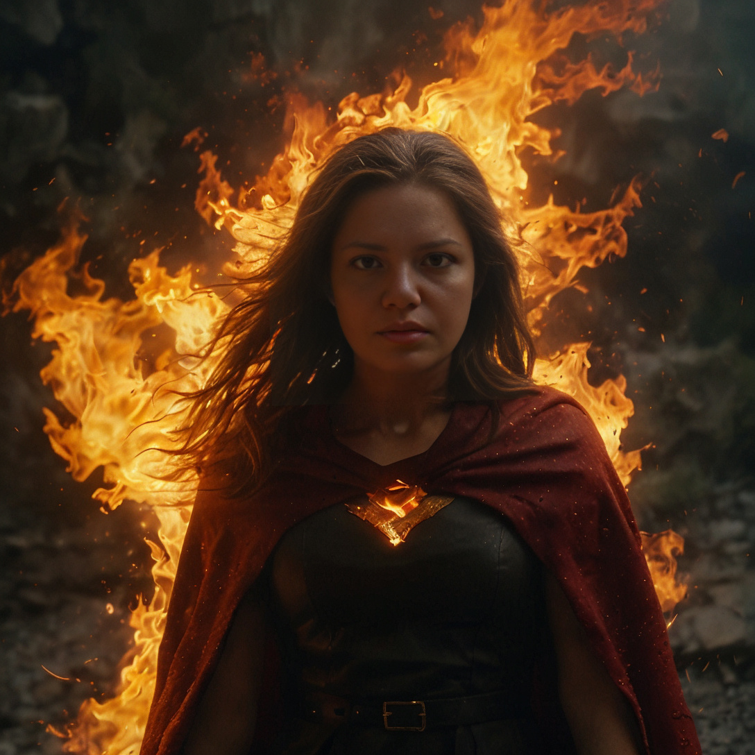 Клинический психолог Надежда Осадченко в горящем пляще супер-героя