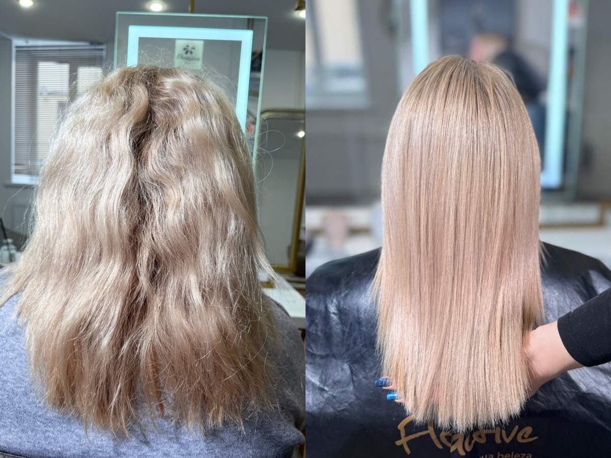 Нанопластика Floractive на осветленных волосах со стойким эффектом