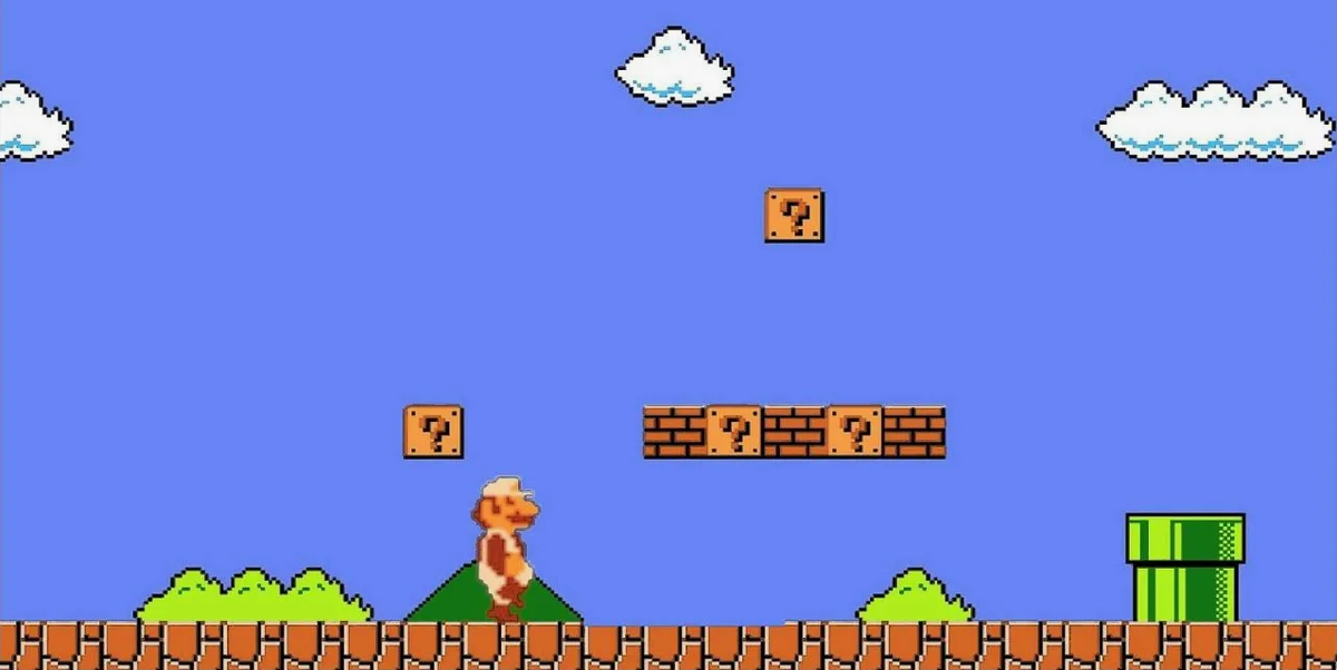 Скриншот из игры Super Mario Bros.