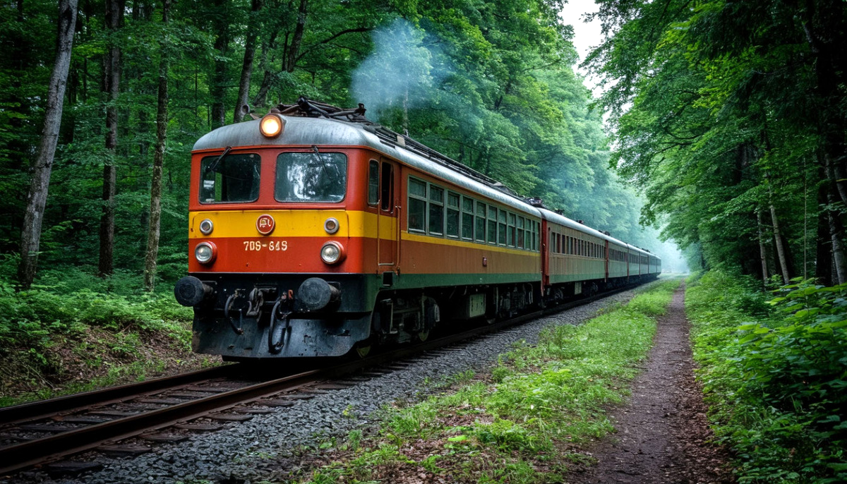 Поезда ездили в 40-50-е годы.